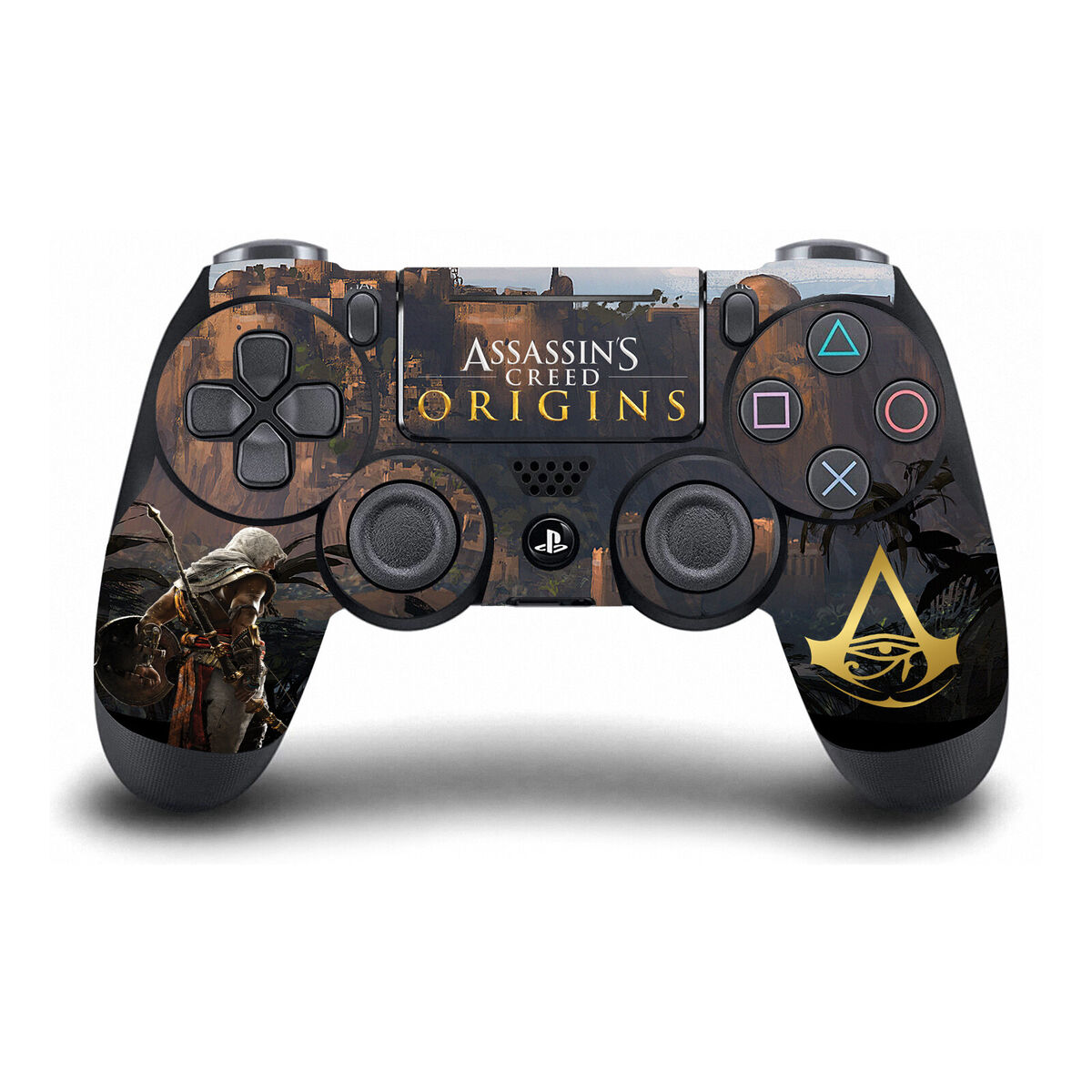 ASSASSIN'S CREED ORIGINS GRAPHICS VINYL SKIN FOR PS4 SLIM CONSOLE &  CONTROLLER