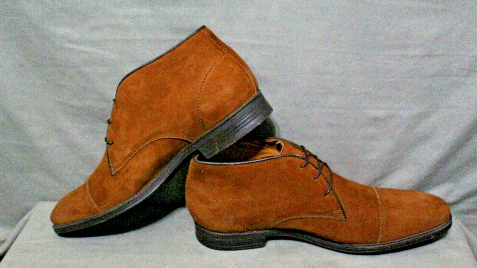 SAOLA DRIVER CLUB USA scarpa abito da uomo marrone con lacci in pelle KANSAS taglia 11 M nuove