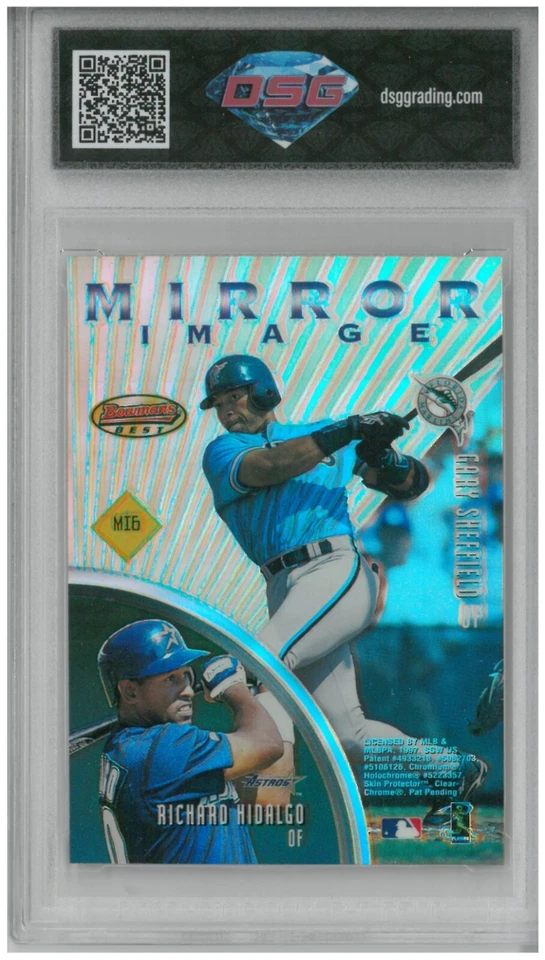 1997 Bowman's Best GONZALEZ - SHEFFIELD - HIDALGO #MI6 Refractor💎 DSG 9.5 Mint+ - Image 2 of 2