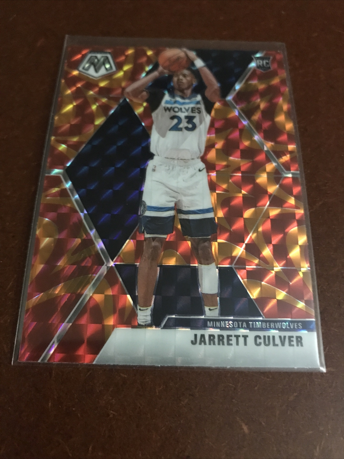 2019-20 Panini Mosaic Jarrett Culver ORANGE REACTIVE PRIZM SP RC ROOKIE #201