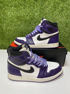 Air Jordan Court Purple Retro High OG Size 10 Men Sneakers