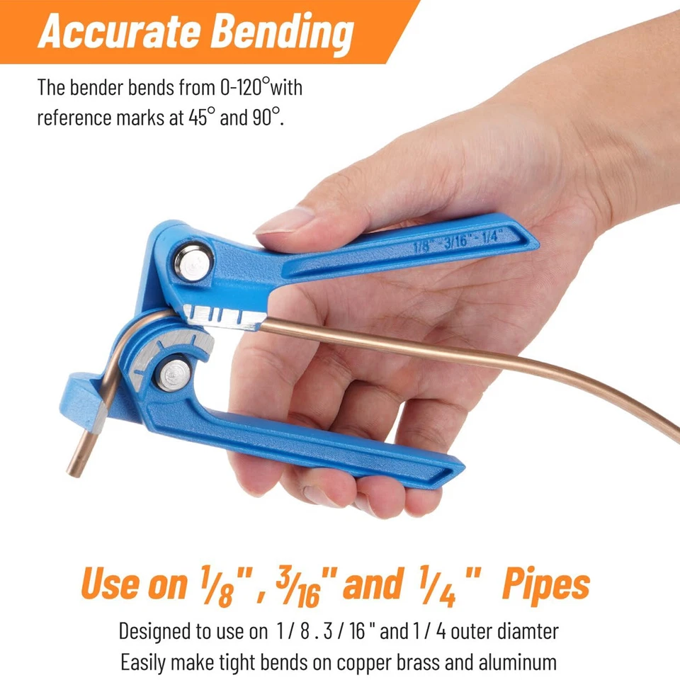 25 ft 3/16 Copper Coated Brake Line Flaring Tool Tube Bender + 20 Fittings Nuts Foto 4 de 4