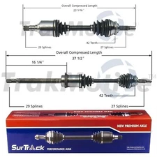 SurTrack Pair Set of 2 Front CV Axle Shafts For Nissan Sentra 2.5 L4 Manual FWD