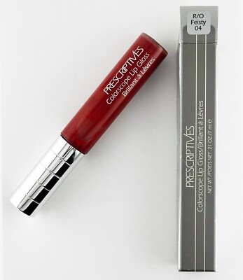 New! | PRESCRIPTIVES | COLORSCOPE LIP GLOSS | Feisty R/O #04 | .21 oz | Rare