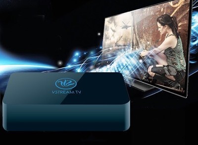 VSTREAM TV Smart Android 4.4 TV Box Quad Core 1080p HD Stream Player 1+8G