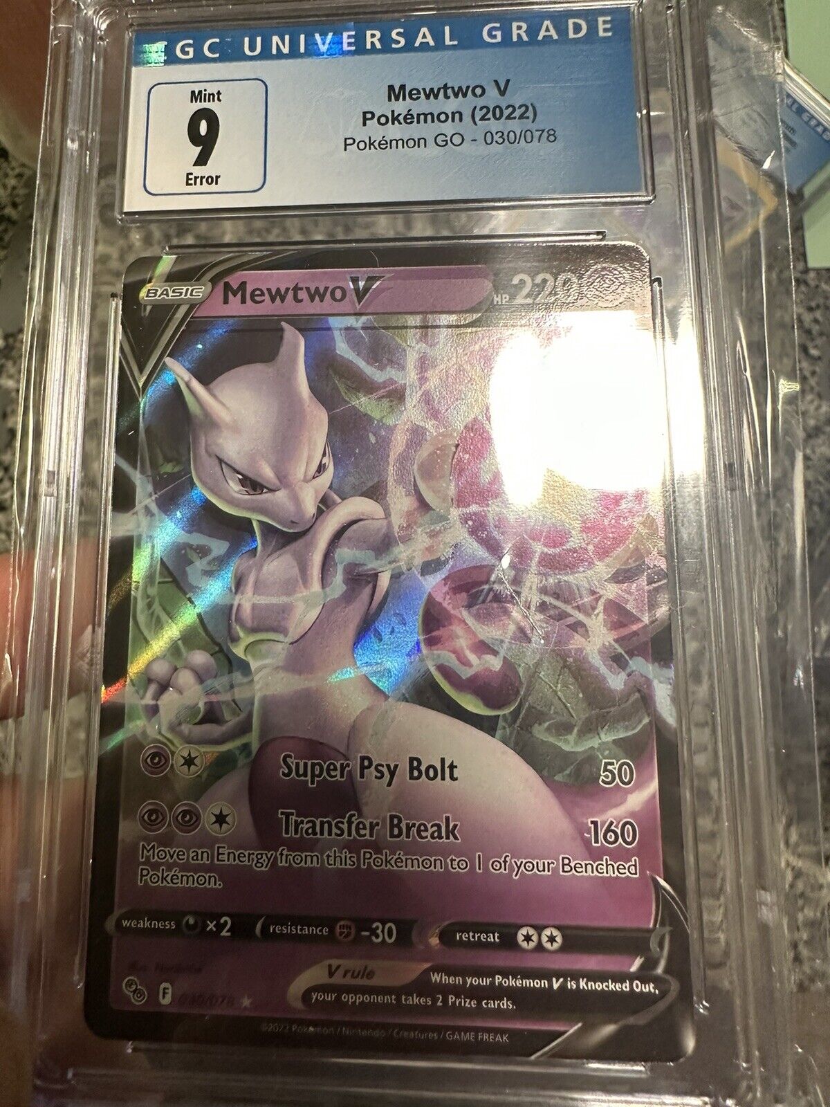 Carta Pokemon Mewtwo V 030/078 Pokemon Go