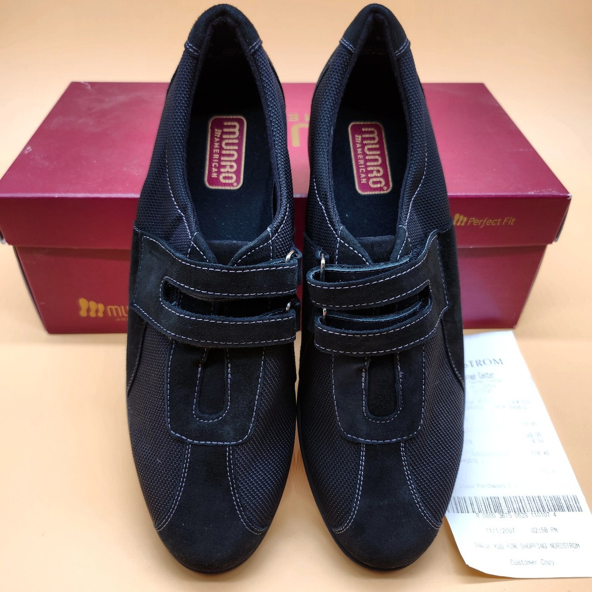 MUNRO JOLIE Black Fabric/Kid Suede Shoes 7.5 M Nordstrom in  display picture 2