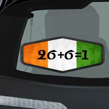 26 6 1 Irish Ireland Flag Decal 4x6 inc