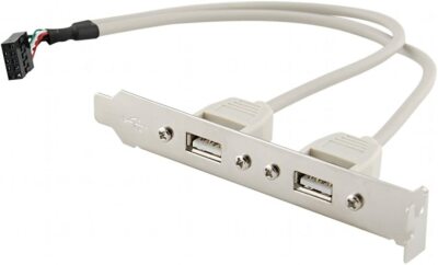 2 Port USB 2.0 Rear Panel Expansion Bracket to Motherboard USB Header