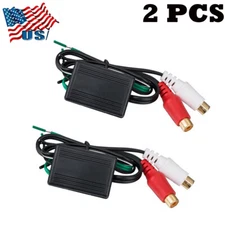 CAR AUDIO STEREO SPEAKER WIRE to RCA ADAPTER LINE OUT HIGH LEVEL LOW CONVERTER