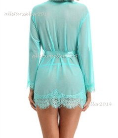 Women Lace Kimono Robe Babydoll Chemise Lingerie Bride Robe for Wedding Party