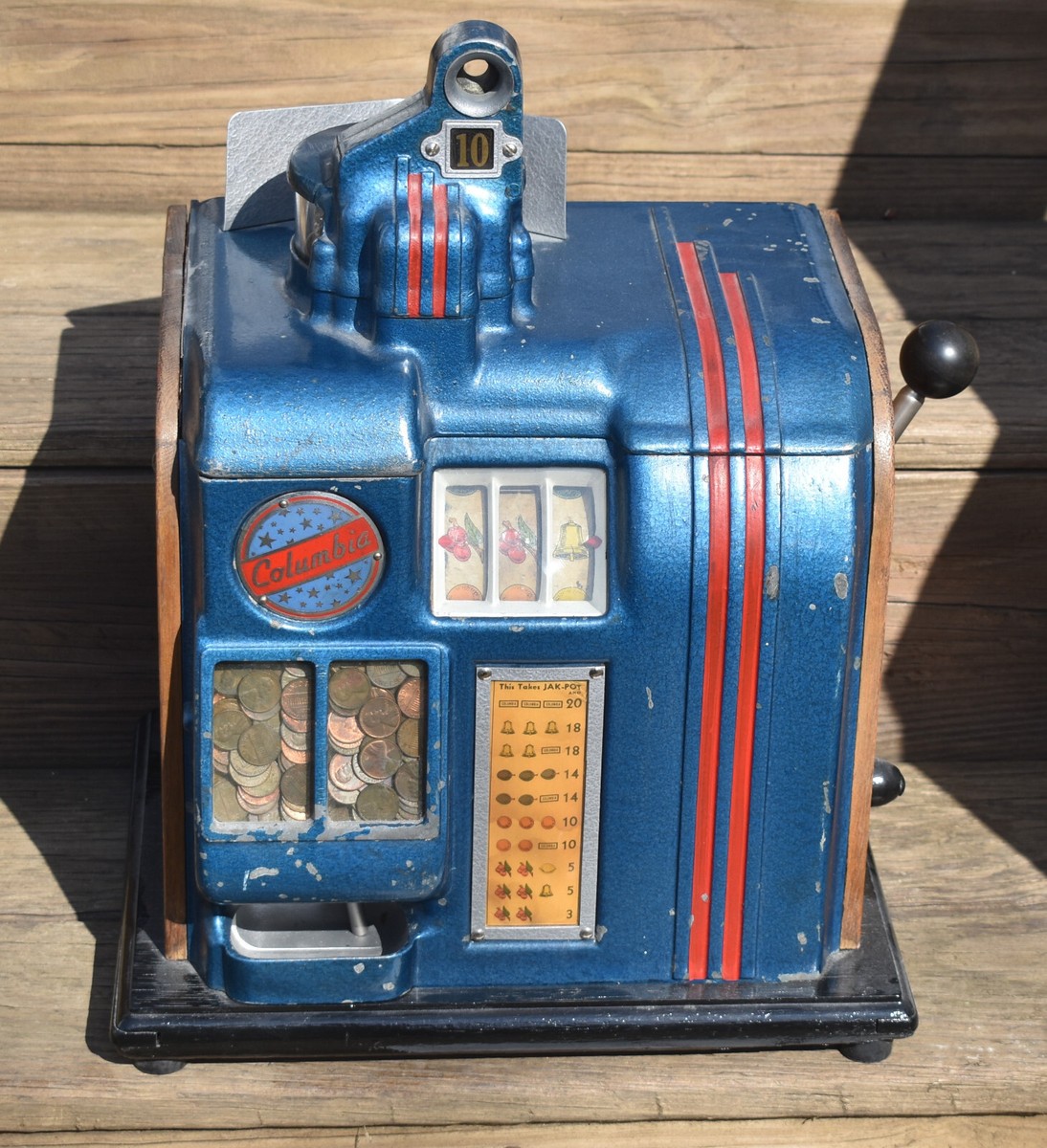 Vintage 1930s Groetchen Columbia 10 Cent Slot Machine with Key | eBay