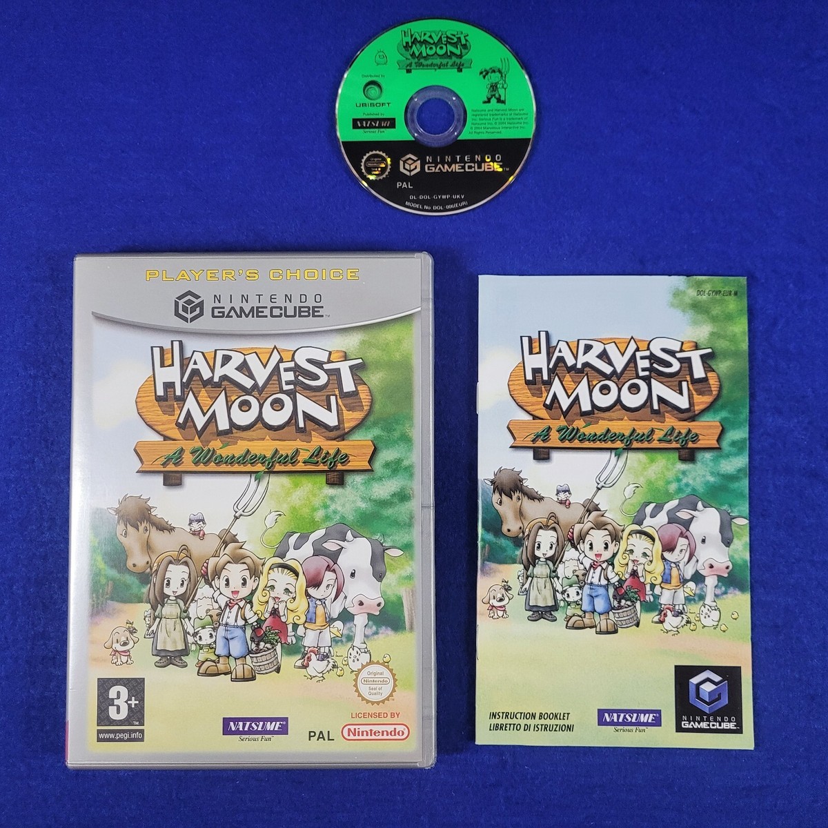 gamecube HARVEST MOON A Wonderful Life PLAT Nintendo PAL Version