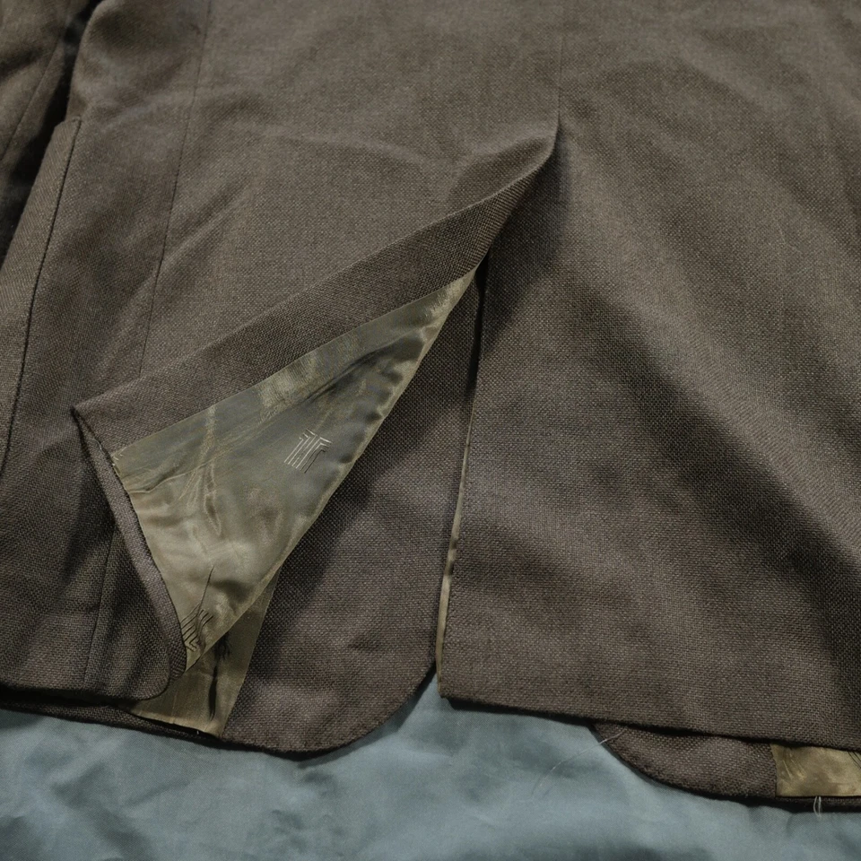 Casaco esportivo vintage Lanvin Blazer 38 marrom Paris Hopsack EUA botões dourados - Imagem 3 de 4