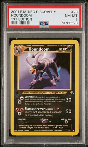 Houndoom (1st Edition) graded PSA 8 for sale on eBay