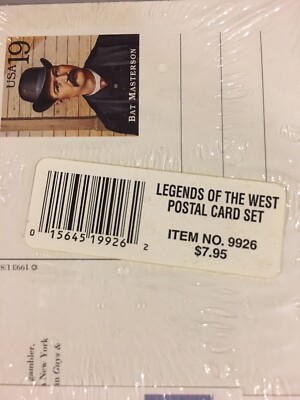 USPS - LEGENDS OF THE WEST Complete Postcard Set of 20 - Factory
