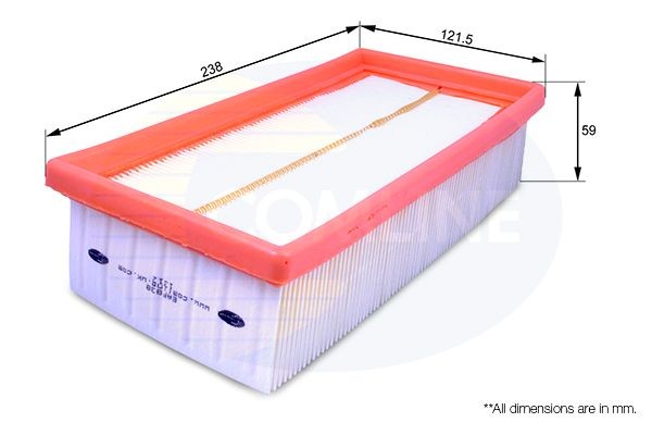 Air Filter Fits Citroën C-Elysee C3 DS3 DS Peugeot Vauxhall Opel COMLINE EAF838