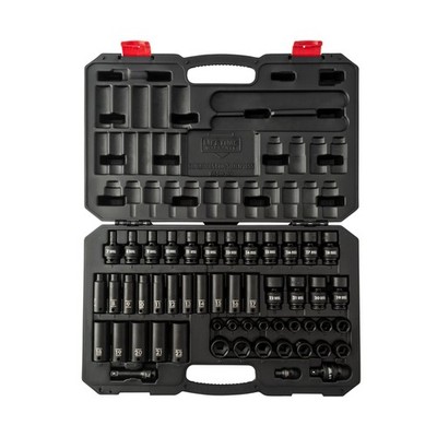 SUNEX TOOLS 3351, 3/8 Inch Drive Impact Socket Set, 51-Piece, Metric, 7mm - 2...