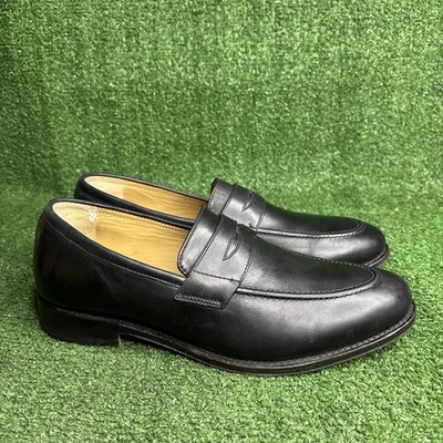 Brooks Brothers Black Leather Penny Loafers Dress Shoes Mens Size D 