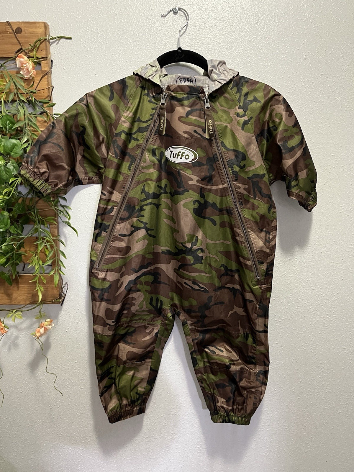 Tuffo Muddy Buddy  Camo Hooded Rain Suit Waterproof One Piec