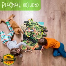 59pc Farm Sensory Bin Sandbox Kit with Trucks