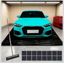 LILYPELLE Garage Floor Mat, 7'9" x 16' PVC Containment Mats for Under Car...