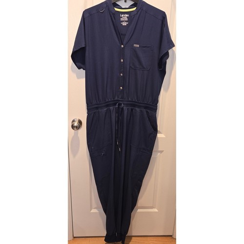 Landau Forward Womens Cargo Jumpsuit Jogger Scrub sz L