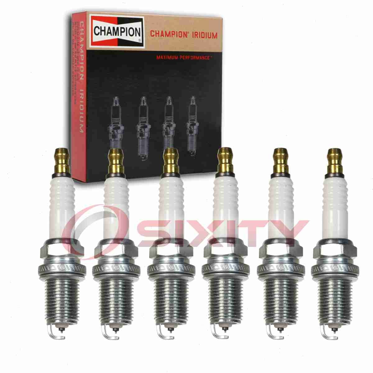 6 pc Champion Iridium Spark Plugs for 1987-1996 Jaguar XJ6 3.6L 4.0L L6 cz