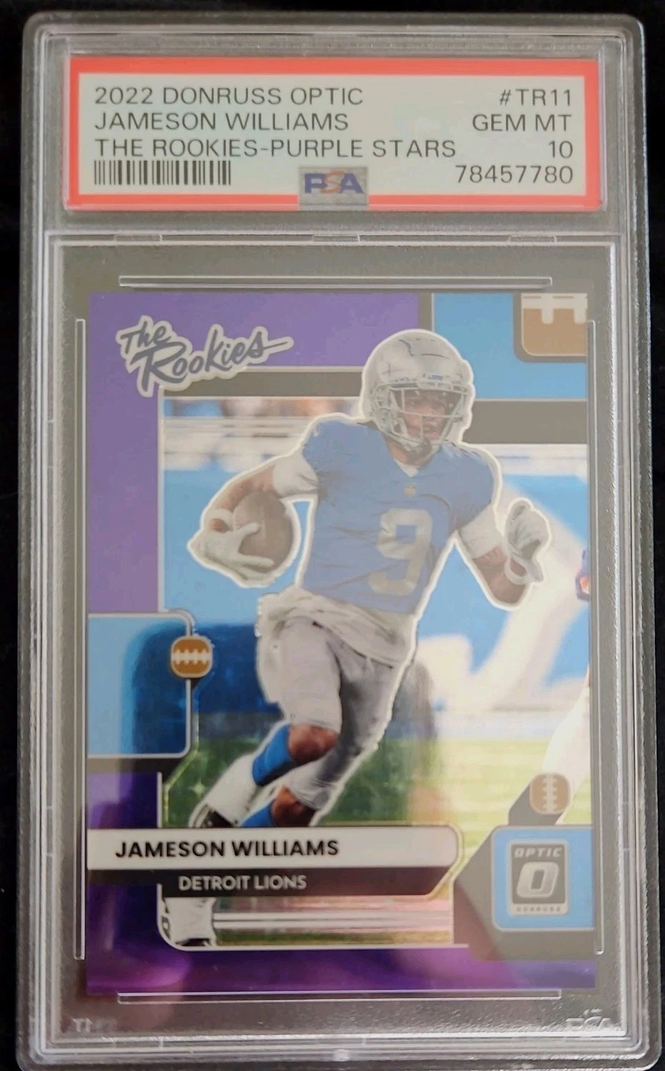 Jameson Williams Panini Donruss Optic the Rookies #TR11 Purple Stars