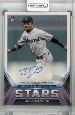2021 Topps Update Miami Marlins Jose Devers Baseball Stars Autographs