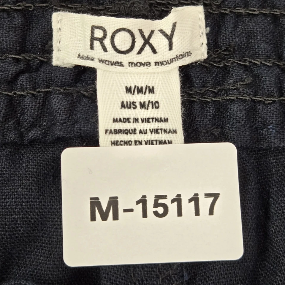 Pantalones Roxy Mujer M Negro Acampanado Pull On 30" Entrepierna LEER Foto 2 de 4