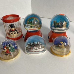 VTG Snow Globes~NYC, DC, Cruise Ship, Xmas~ Lot Of 6 ~ Japan & W Germany Made