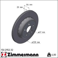 2X Zimmermann 150.2952.32 Bremsscheibe FüR BMW Toyota 5 X3 7 6 3 X4 4 X6 X5 Z4