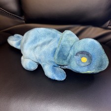 TY Beanie Baby - RAINBOW the Chameleon dark blue  9 inch - MWMTs Stuffed Toy