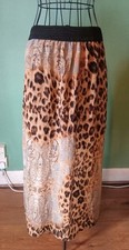 Ladies Stunning Animal Print  Designed Long Skirt Size 10 longskirt
