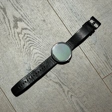 Motorola Moto 360 Black Leather Smart Watch Pedometer Wireless Charging