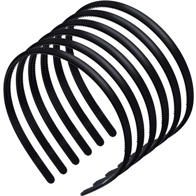 WILLBOND 6 Pieces Plastic Headbands for Women Thin Headband with Teeth Plain Hea