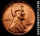 1957 Lincoln Wheat Cent - Choice Gem Brilliant Unc  No Reserve  #K1873