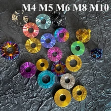 Titanium Washers M4 M5 M6 M8 M10 Aerospace Spacer for Motorcycle Car Gasket