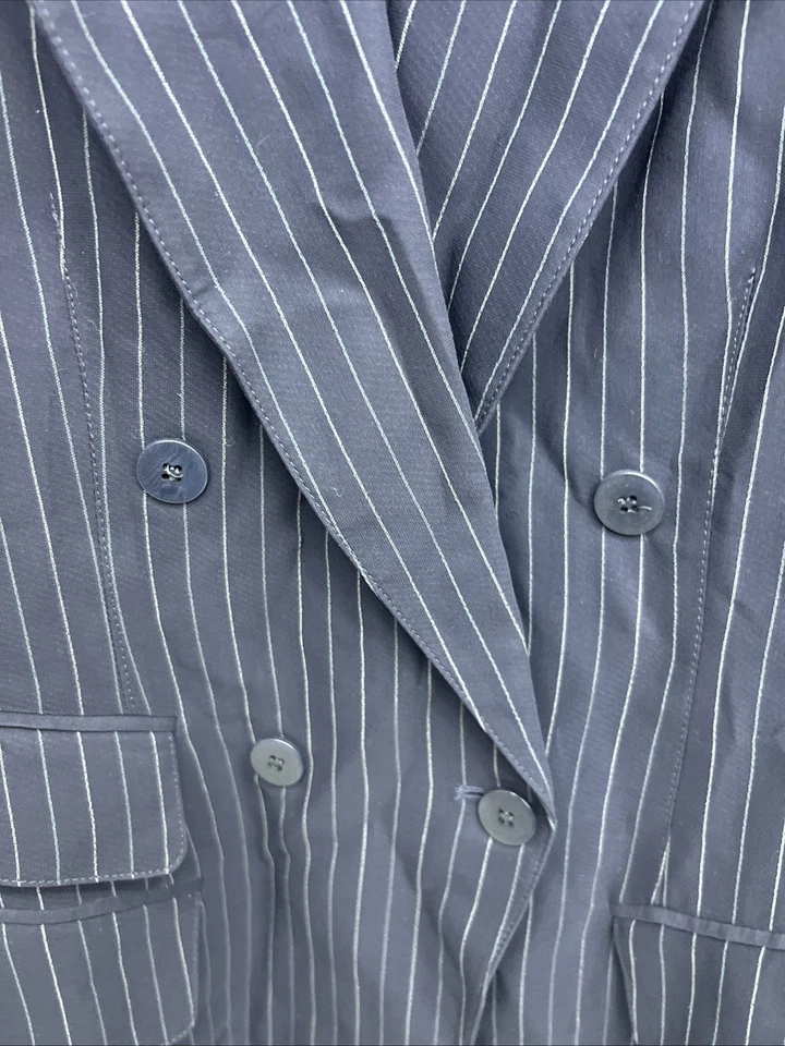 Chaqueta de traje largo a rayas vintage Anne Klein II para mujer - talla 4 - nueva con etiquetas Foto 2 de 4