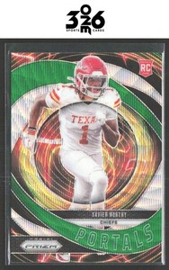 Xavier Worthy 2024 Panini Prizm Portals Wave Green Prizm #10