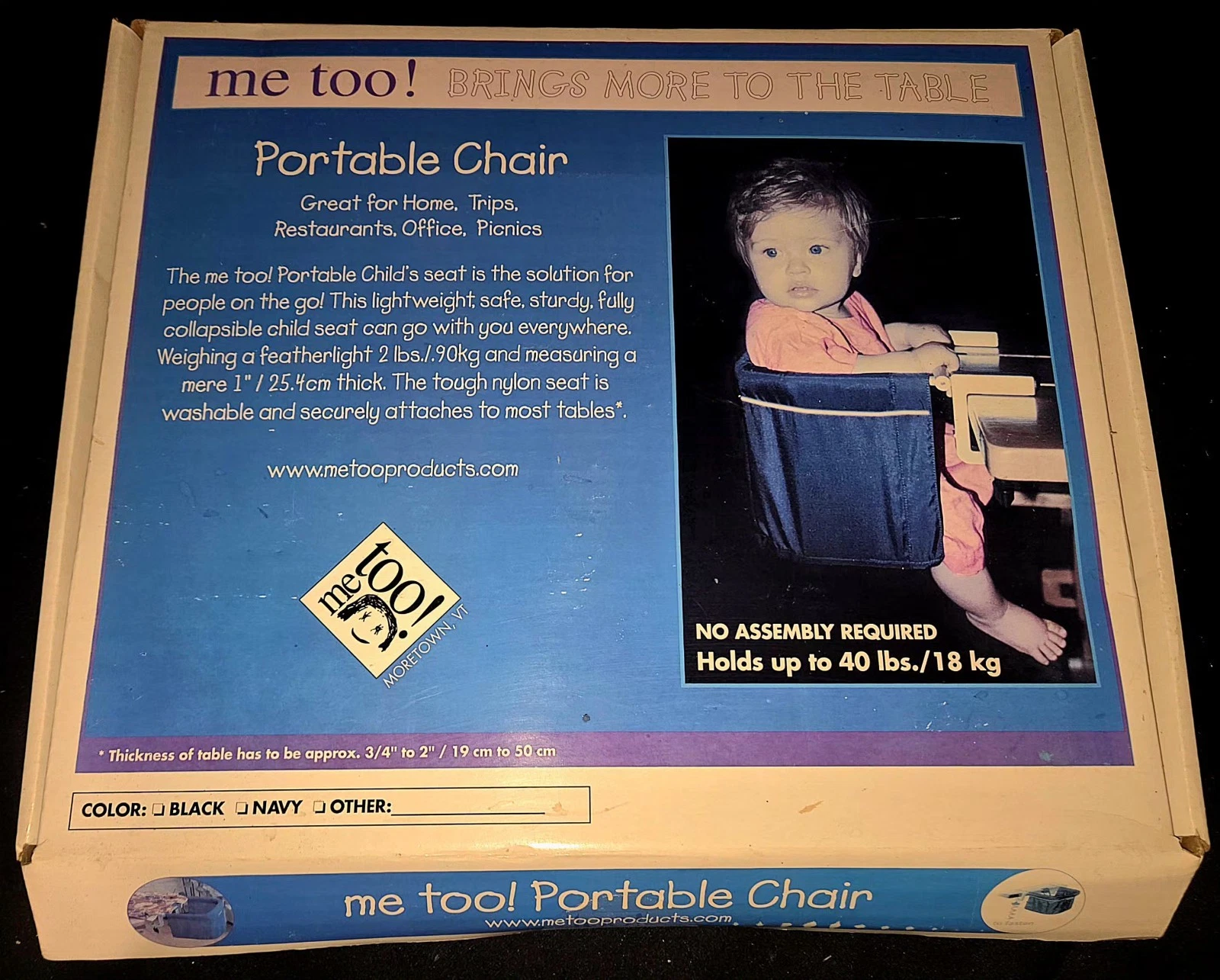 Me Too! Portable Baby Chair (Holds Up To 40lbs) Red, No Assembly Needed