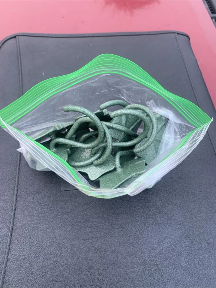 Juego de 9 ganchos vintage de hoja de hiedra verde Foto 2 de 4