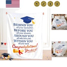Graduation Gifts Blanket Class of 2026 Inspirational Throw Blanket 50x60 In...