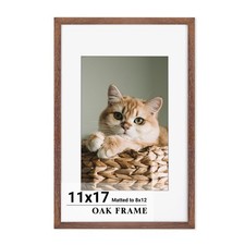 11x17 Picture Frame for wall,Premium Natural Solid Wooden Frames Mat for 8x12...