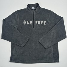 OLD NAVY 1/4 Zip Pullover Sweatshirt Sweater Fleece Men's Size XL Gray