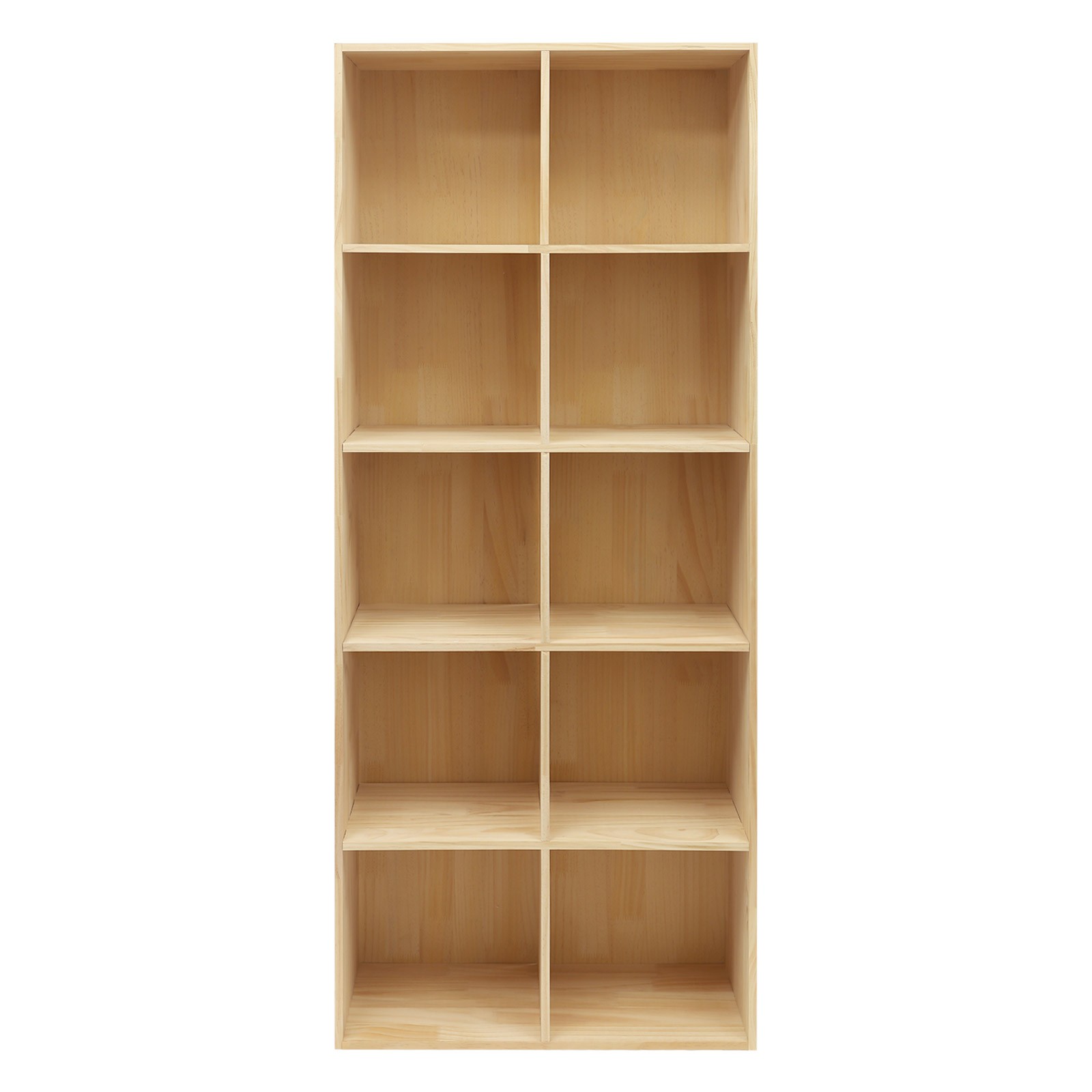 2-Tier/5-Tier Wooden Bookcase, 59in Open Display Bookshelf for Home, Office