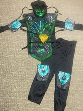 Kids deluxe green dragon Ninja halloween Costume  m medium 8-10 boys
