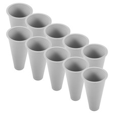  10pcs Plastic Cemetery Flower Vase: Memorial Grave Flower Holder For Funeral