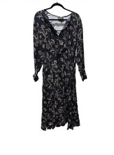 Treasure and Bond Floral Smocked Midi Dress Small NEW NWT